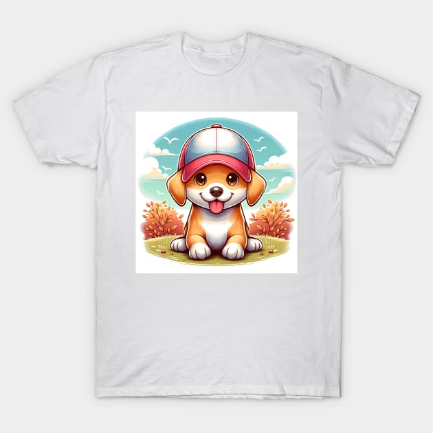 Cute Dog Illustration T-Shirt by unrealartwork